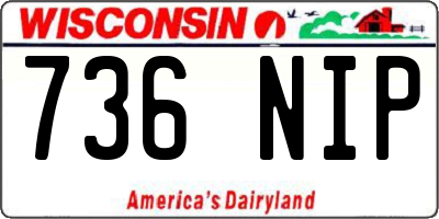 WI license plate 736NIP
