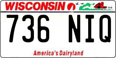 WI license plate 736NIQ