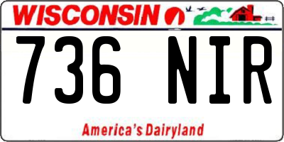 WI license plate 736NIR