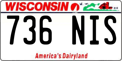 WI license plate 736NIS