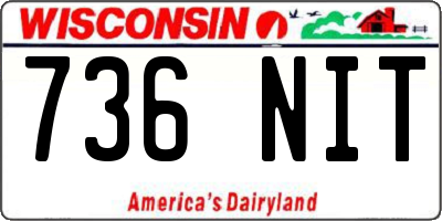 WI license plate 736NIT