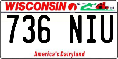 WI license plate 736NIU