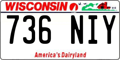 WI license plate 736NIY