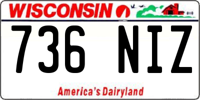 WI license plate 736NIZ