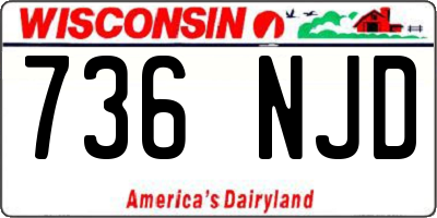 WI license plate 736NJD