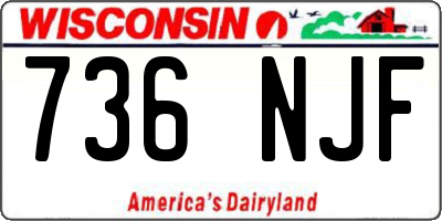WI license plate 736NJF