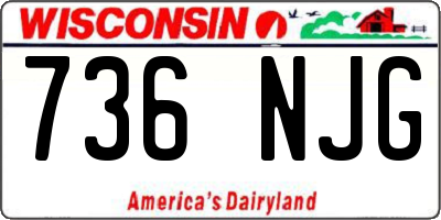 WI license plate 736NJG