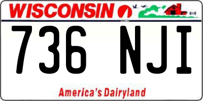 WI license plate 736NJI