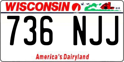 WI license plate 736NJJ