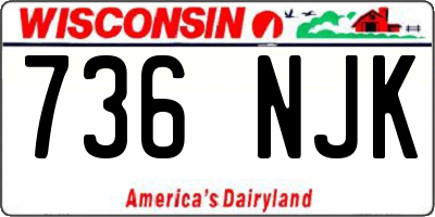 WI license plate 736NJK