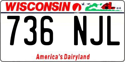 WI license plate 736NJL