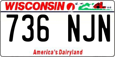 WI license plate 736NJN