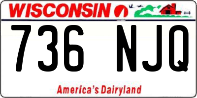 WI license plate 736NJQ