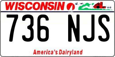 WI license plate 736NJS
