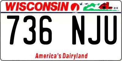 WI license plate 736NJU