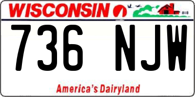WI license plate 736NJW