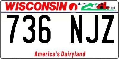 WI license plate 736NJZ