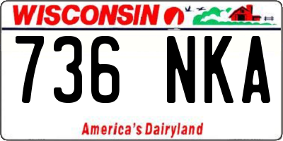WI license plate 736NKA