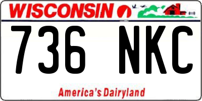 WI license plate 736NKC
