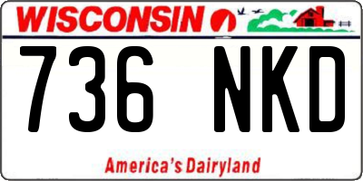 WI license plate 736NKD