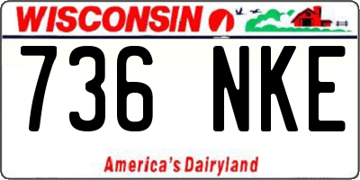 WI license plate 736NKE