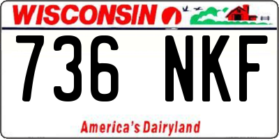 WI license plate 736NKF