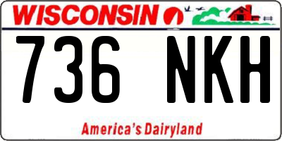 WI license plate 736NKH