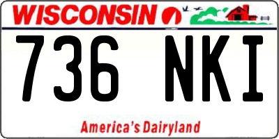 WI license plate 736NKI