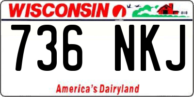 WI license plate 736NKJ