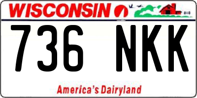 WI license plate 736NKK