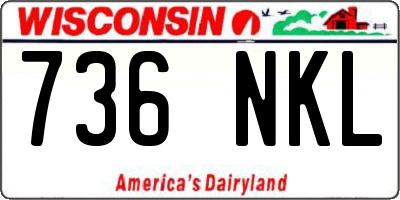 WI license plate 736NKL