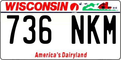 WI license plate 736NKM