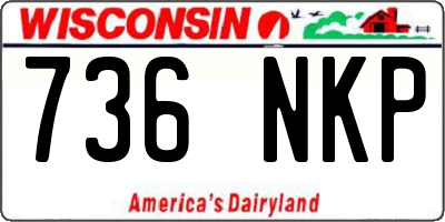 WI license plate 736NKP