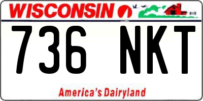 WI license plate 736NKT