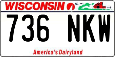 WI license plate 736NKW