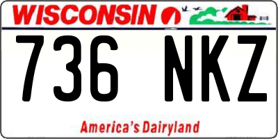WI license plate 736NKZ
