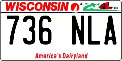 WI license plate 736NLA