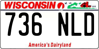 WI license plate 736NLD