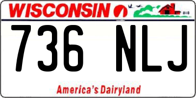 WI license plate 736NLJ
