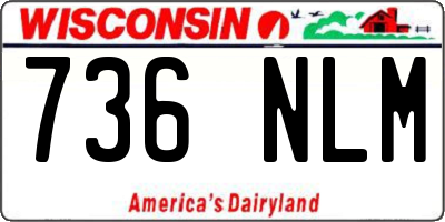 WI license plate 736NLM