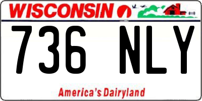 WI license plate 736NLY