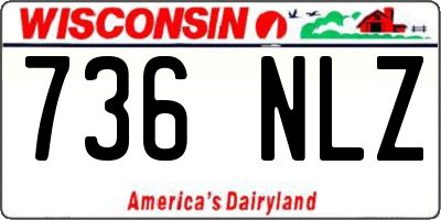 WI license plate 736NLZ