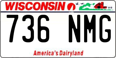 WI license plate 736NMG