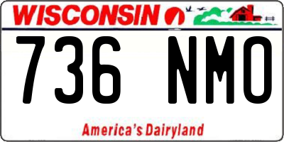 WI license plate 736NMO