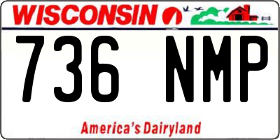 WI license plate 736NMP