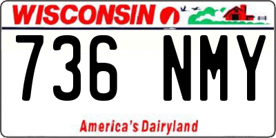 WI license plate 736NMY