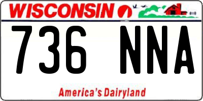 WI license plate 736NNA