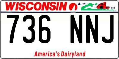 WI license plate 736NNJ