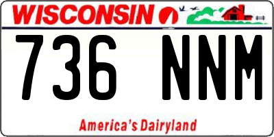 WI license plate 736NNM
