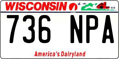 WI license plate 736NPA